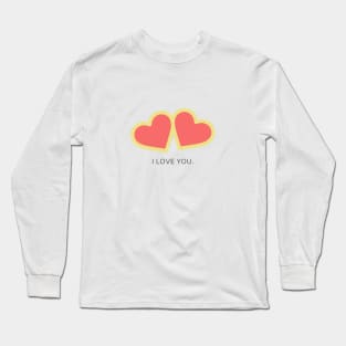 I love you twin hearts yellow Long Sleeve T-Shirt